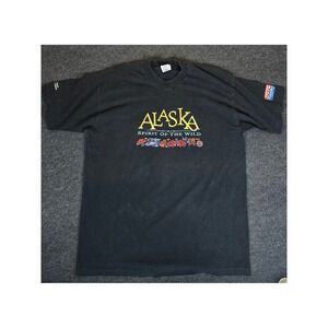 Vtg Alaska Spirit of the Wild Graphic T Shirt Double Size XXL